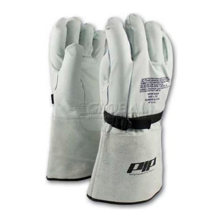 Pip PIP Top Grain Goatskin Leather & Nylon Protector For Novax Gloves, Orange & White, Size 10 148-6000/10